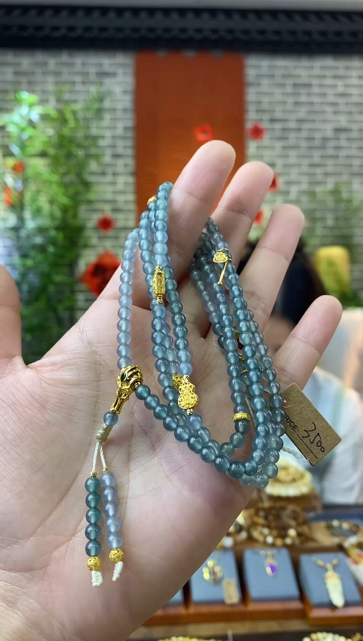 【闪购商品】翡翠项链18K金镶嵌4mm万能DIY长链