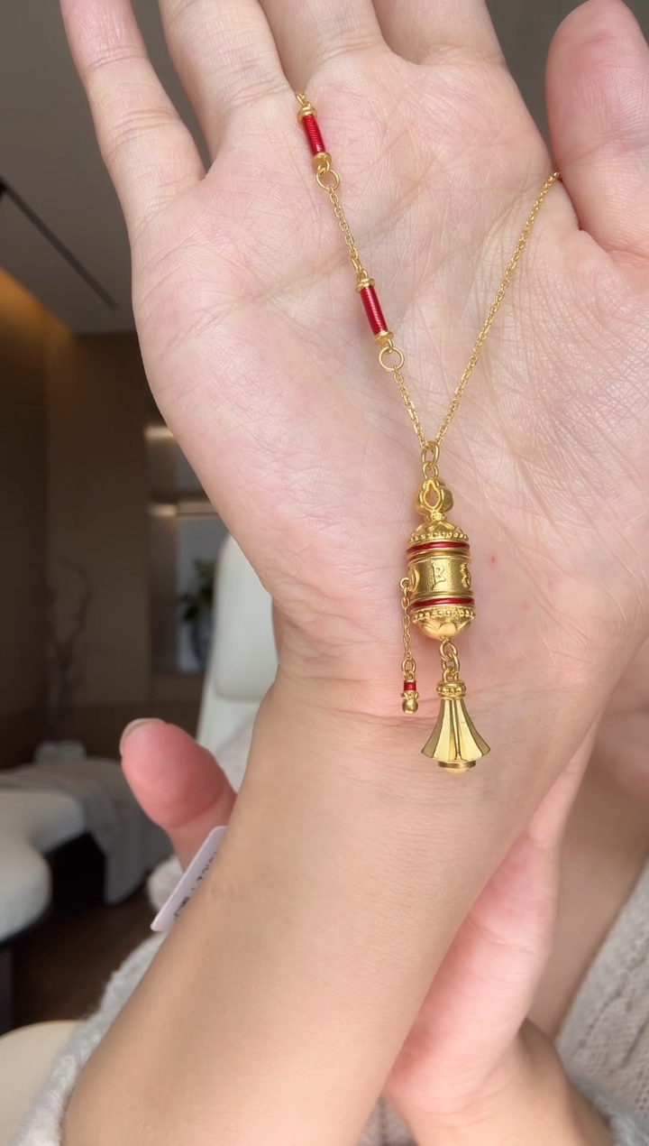 【闪购商品】定制足金吊坠(赠链)六字真言14.84g