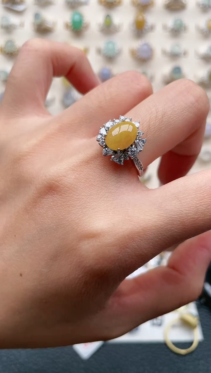 【闪购商品】翡翠戒指银S925镶嵌1111