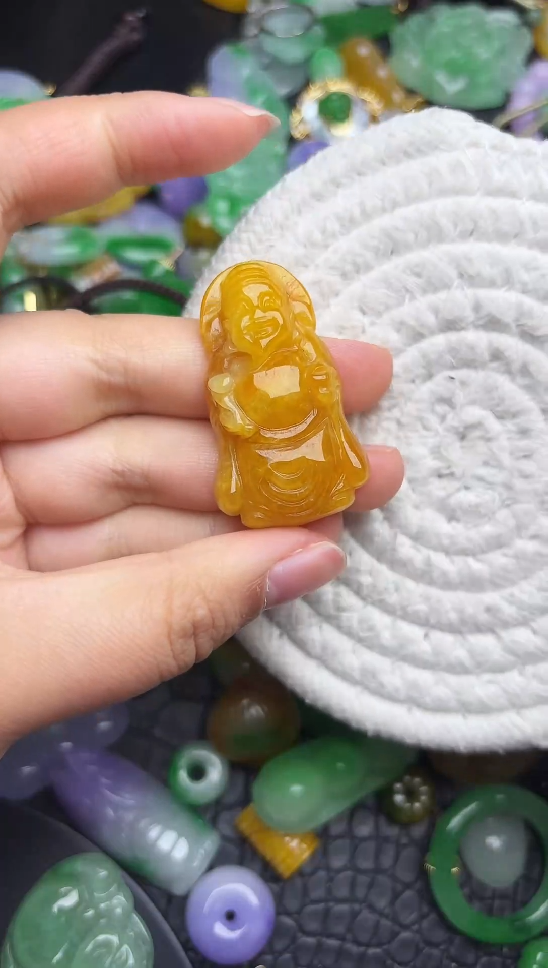 颈饰未镶嵌翡翠缅甸翡翠吊坠