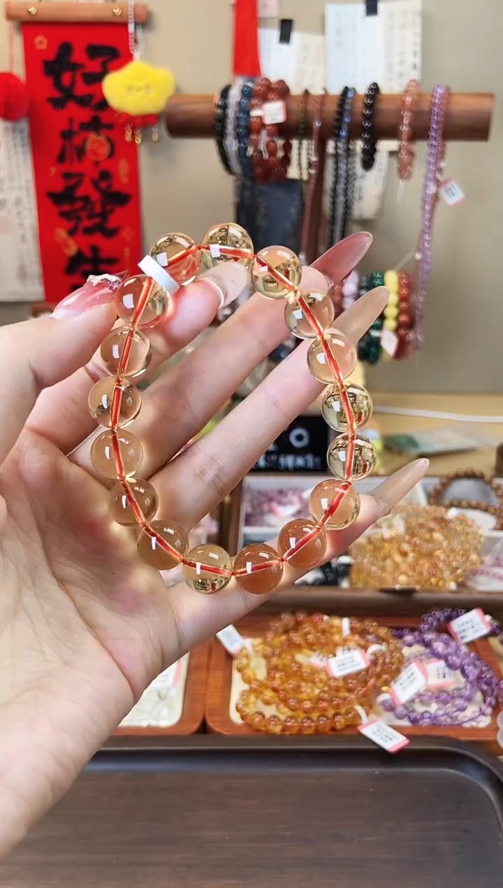 【闪购商品】水晶手串未镶嵌12mm巴西暴力黄水晶