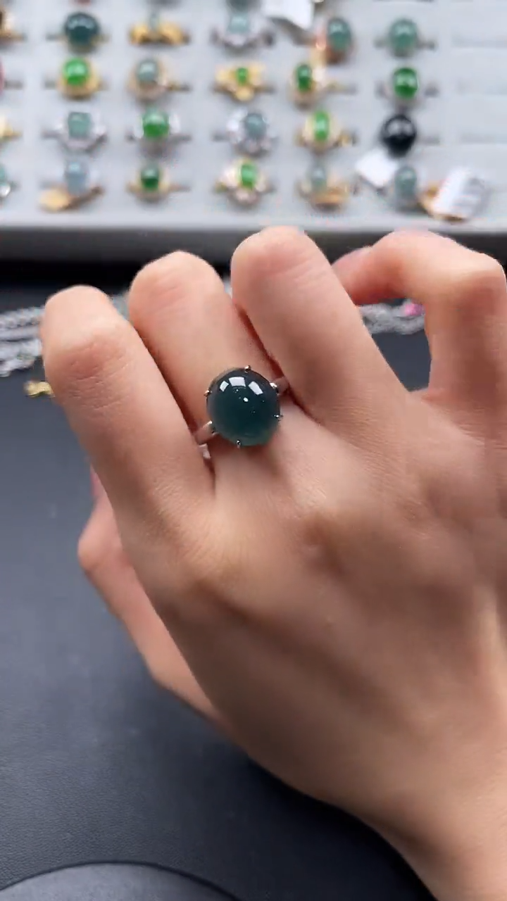 【闪购商品】翡翠戒指银S925镶嵌5765675