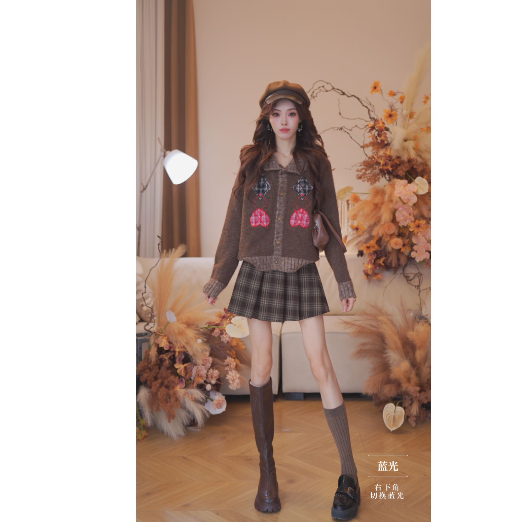 曾小咸 甜酷咖色毛衣ZA54MZY1662