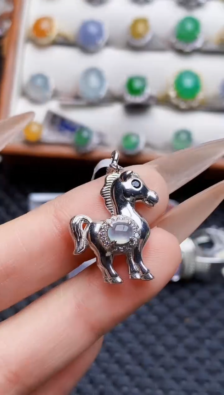 银S925镶嵌戒指翡翠2293