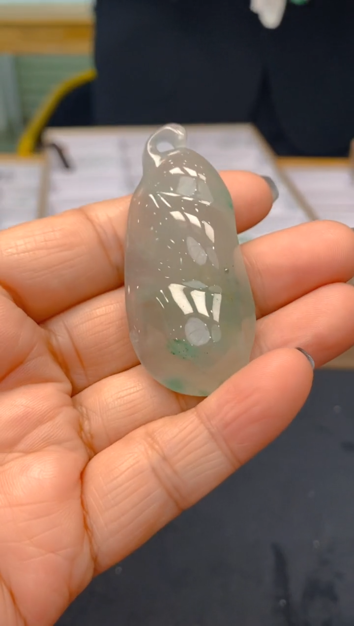 【闪购商品】石英质玉颈饰未镶嵌冰美人非洲翠055