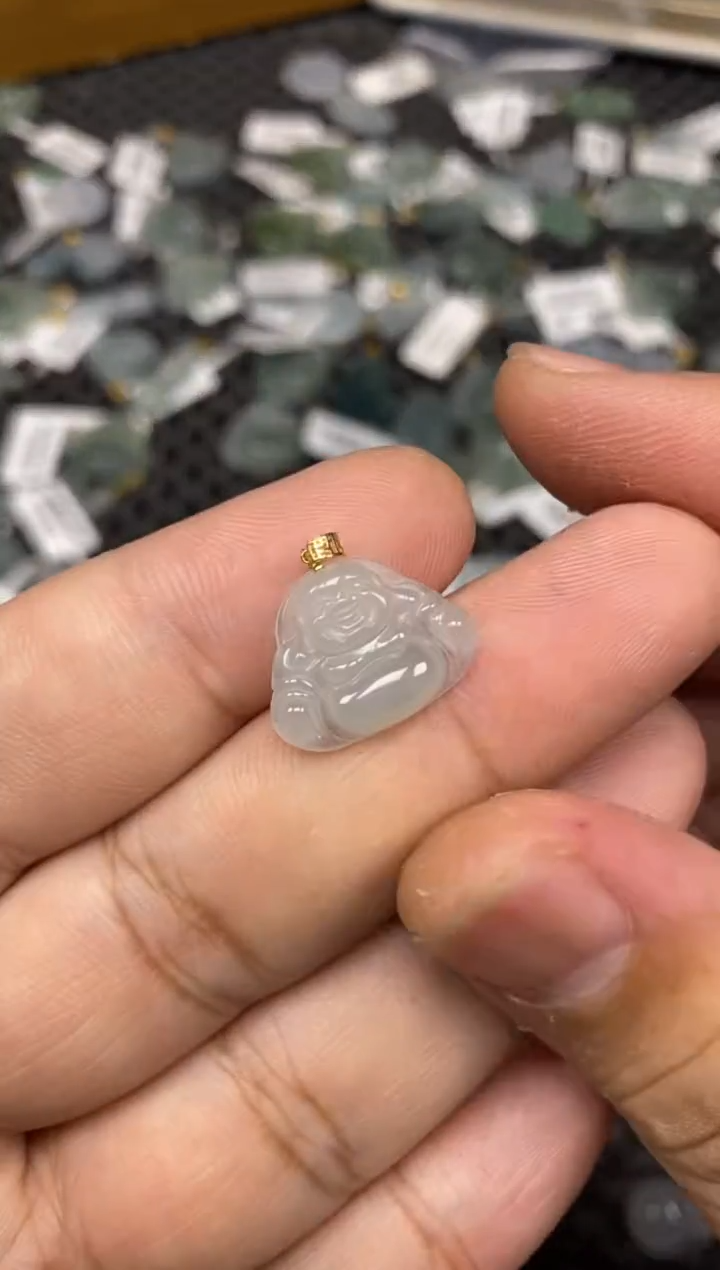 【闪购商品】翡翠吊坠(不含链)18K金镶嵌53226