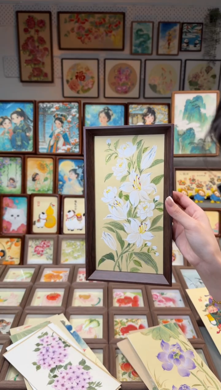 国画白百合花 手绘国画27