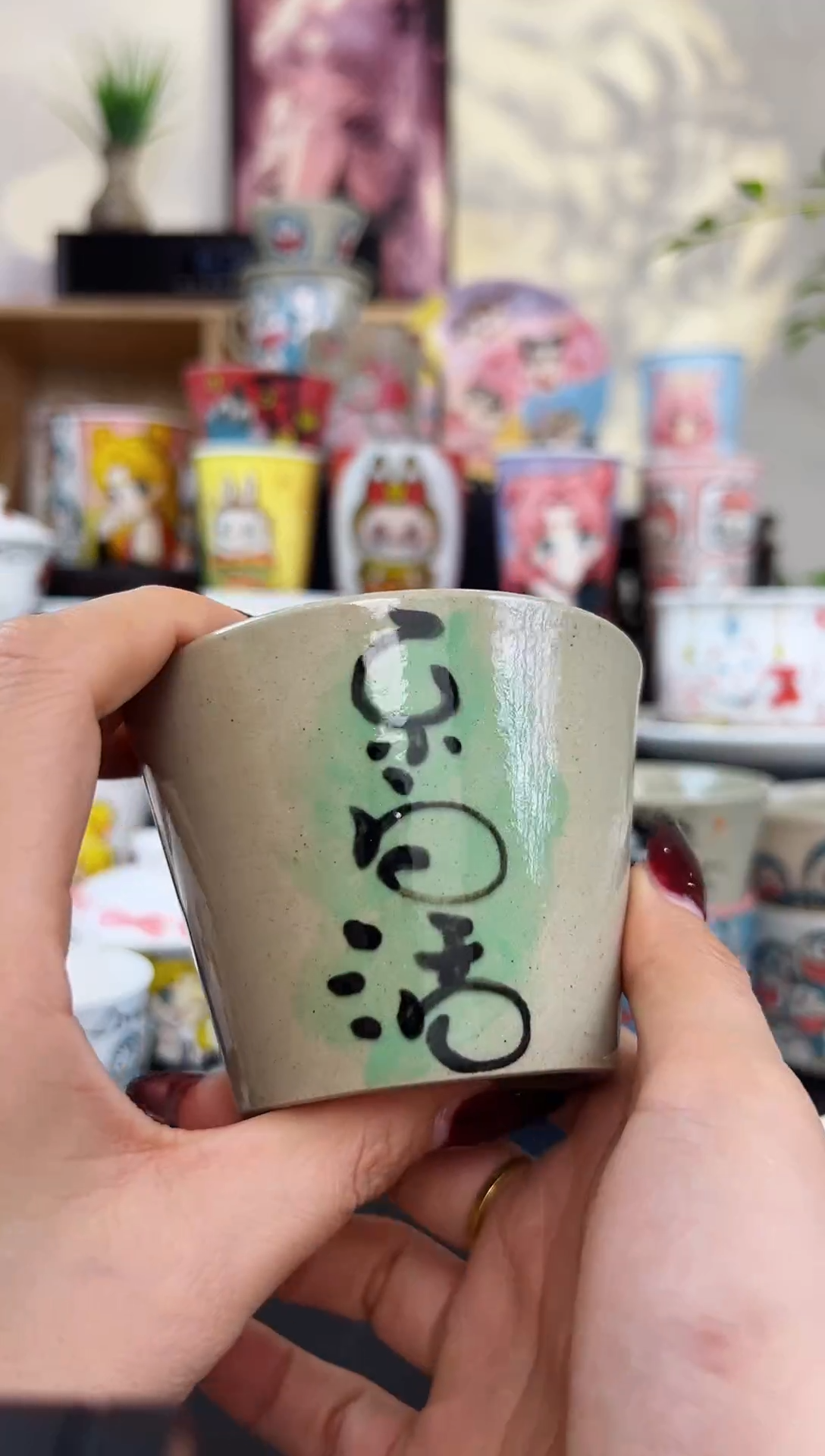 【闪购商品】摆件笙笙漫 手工手绘陶瓷杯杯