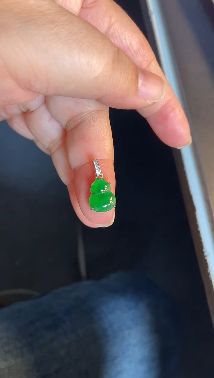 吊坠(不含链)银S925镶嵌翡翠1