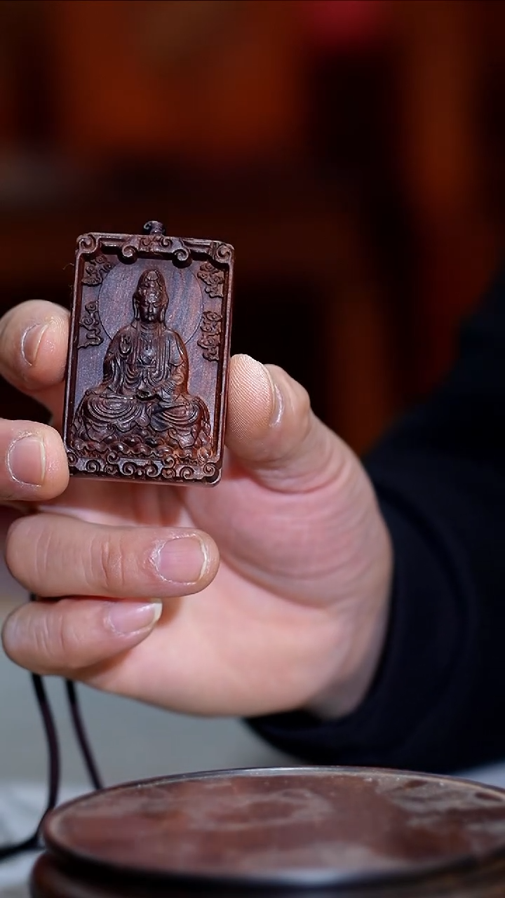 手串/手链黄花梨/降香黄檀海黄自在观音无事牌HHL0079