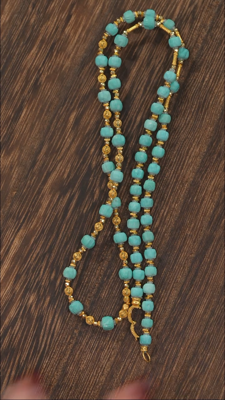 【闪购商品】绿松石项链18K金镶嵌1