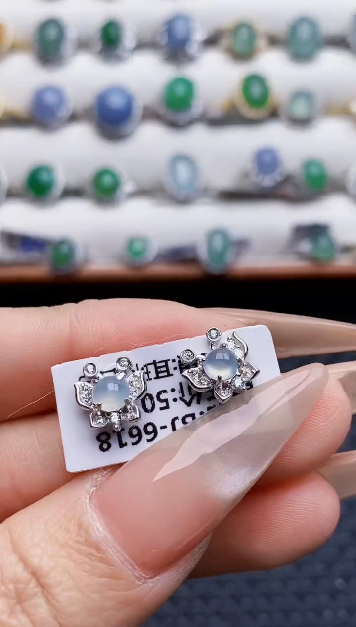 银S925镶嵌戒指翡翠3261