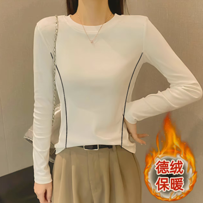 升级款3打底衫磨毛糯米绒 不挑人款 秋冬时尚 设计感显瘦 流行