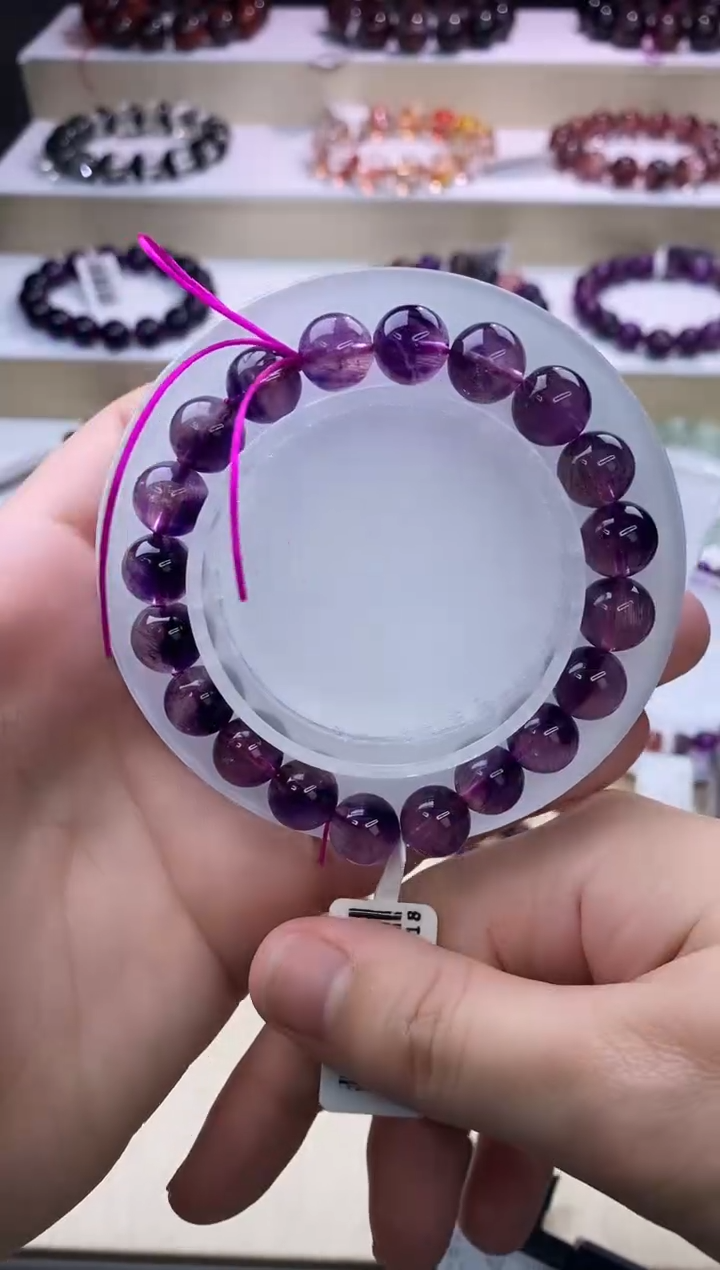 【闪购商品】水晶手链未镶嵌紫超七单圈9m+