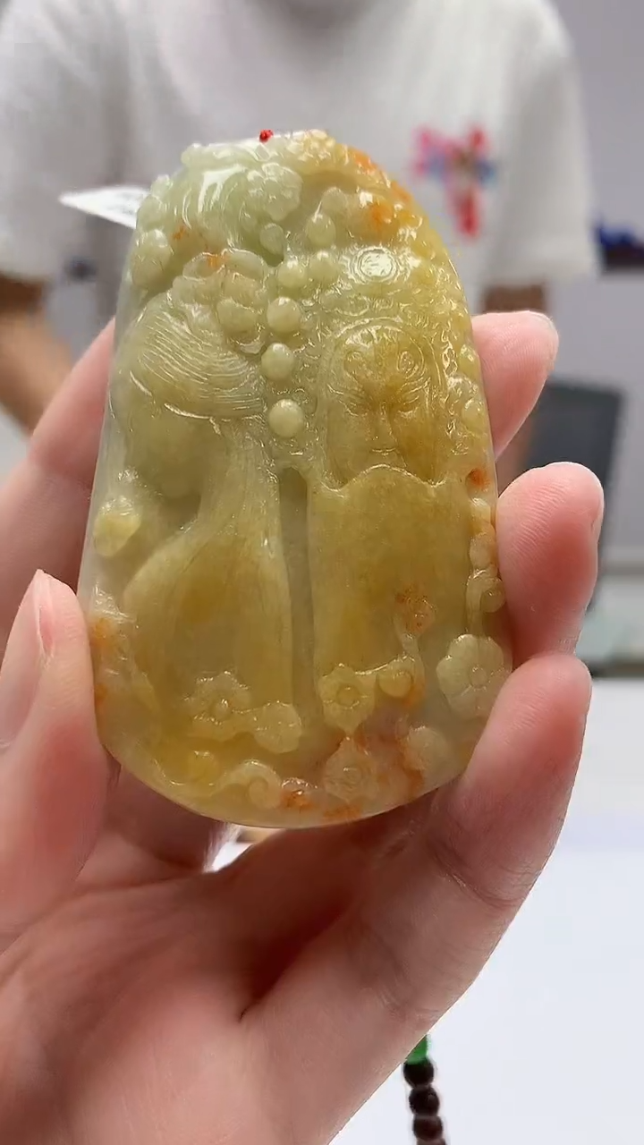 【闪购商品】定制翡翠未镶嵌4812zm-毛货挂件139