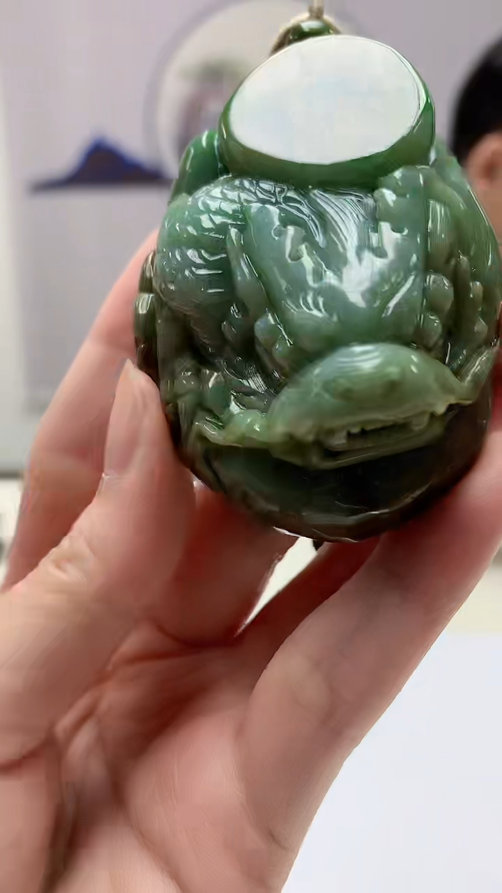 【闪购商品】定制翡翠未镶嵌4917zm-毛货挂件94