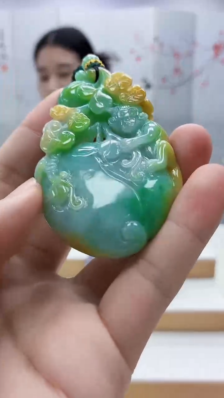 未镶嵌定制翡翠4812bb-毛货挂件105