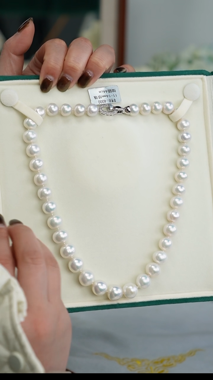 【闪购商品】淡水珍珠项链合金项链 11-13mm 44cm