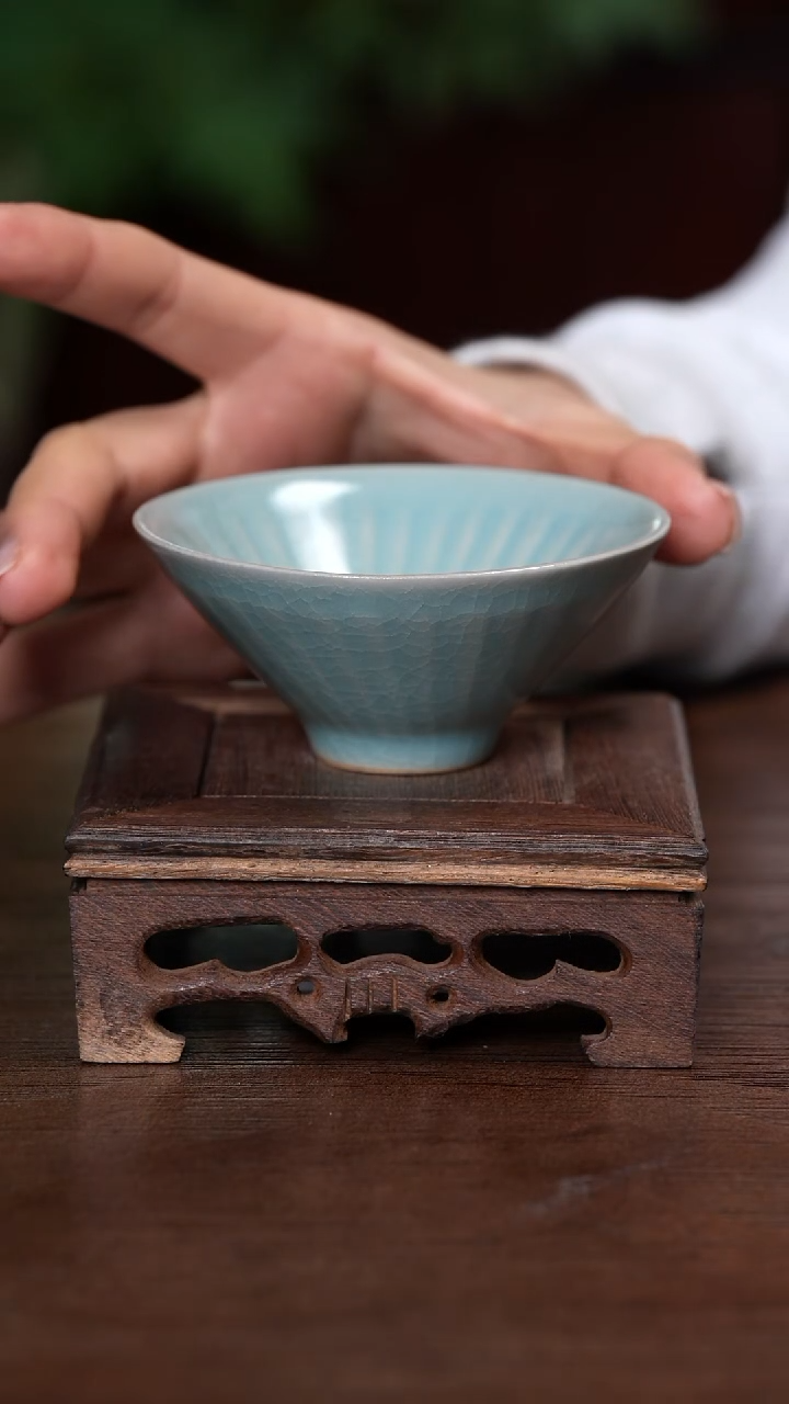 【闪购商品】宝丰清凉寺原产地汝瓷斗笠杯