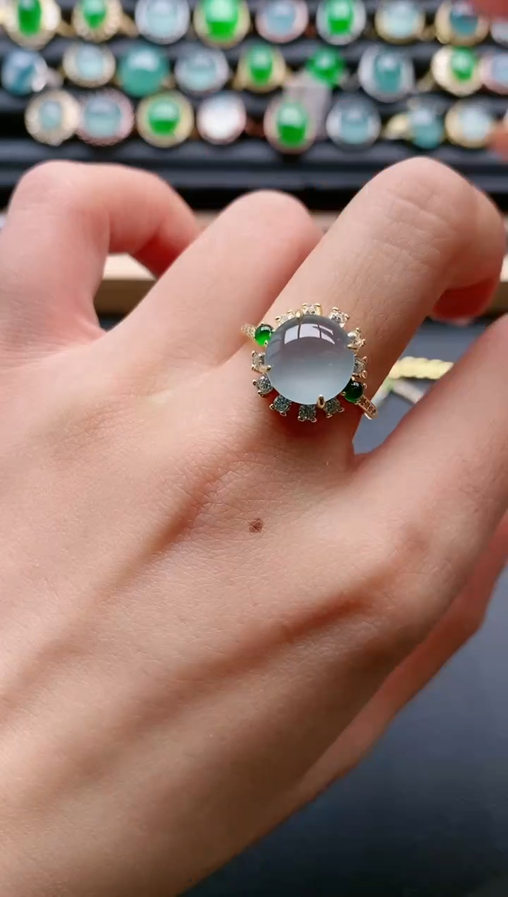 【闪购商品】翡翠戒指银S925镶嵌1111111