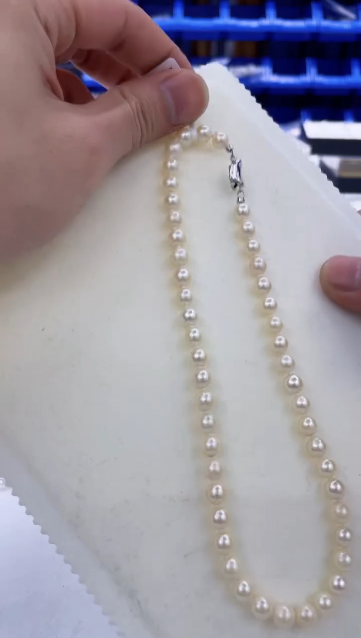 颈饰银S925镶嵌海水珍珠 