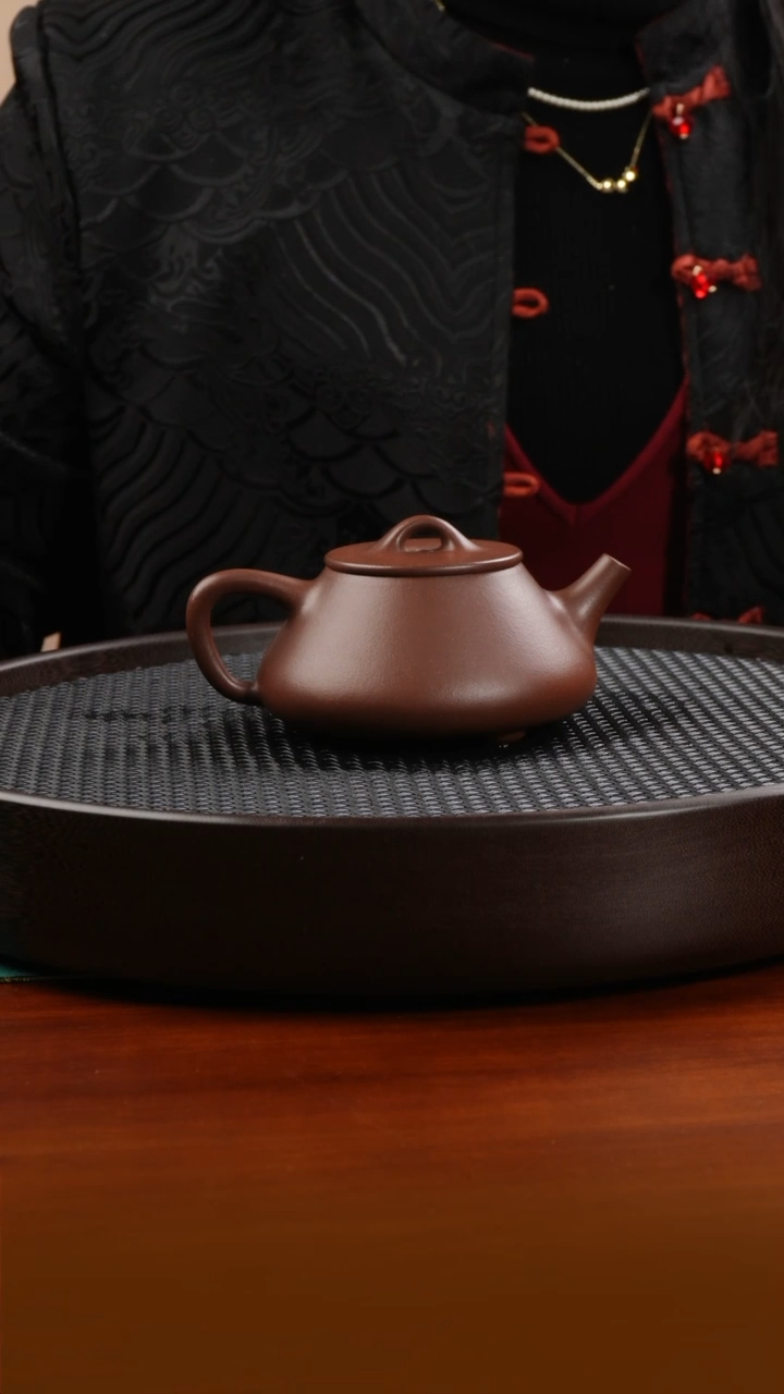 【闪购商品】底槽青茶壶 杨颖全手工制平盖石瓢壶 原矿底槽清