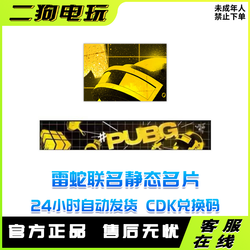 PUBG绝地求生雷蛇炼狱蝰蛇联名静态名片雷蛇名片吃鸡兑换码CDK