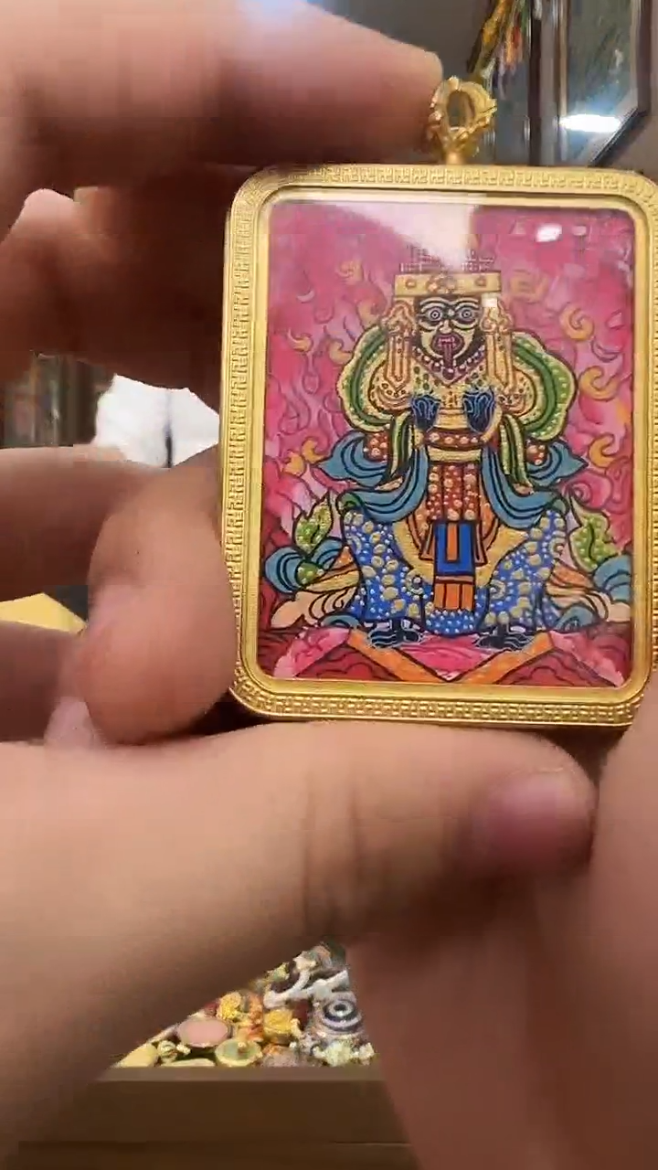 吊坠粉唐扎老师-热贡纯手绘唐卡