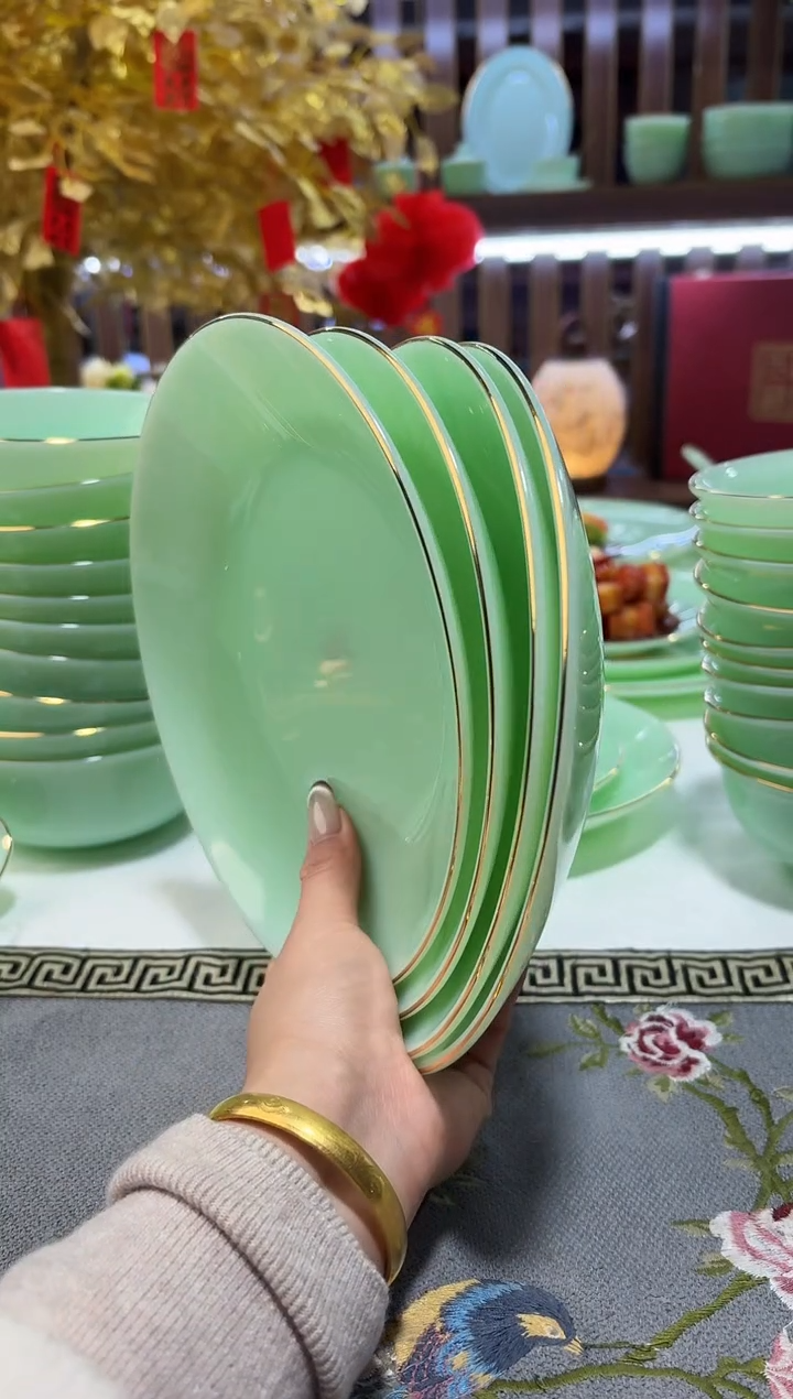 玉瓷8英寸深盘4个