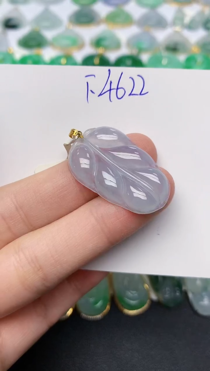 颈饰18K金镶嵌翡翠天然缅甸A货翡翠百元以上9元证书费自理