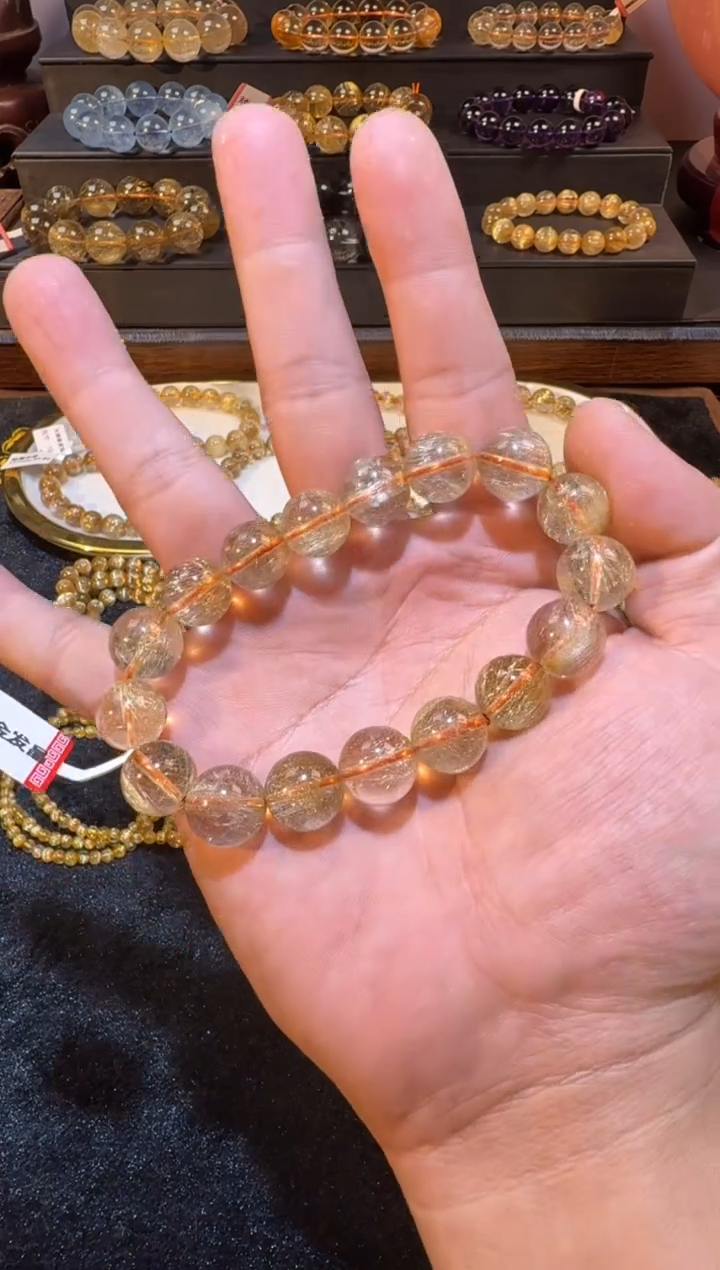 未镶嵌手串发晶SJ-654金发晶