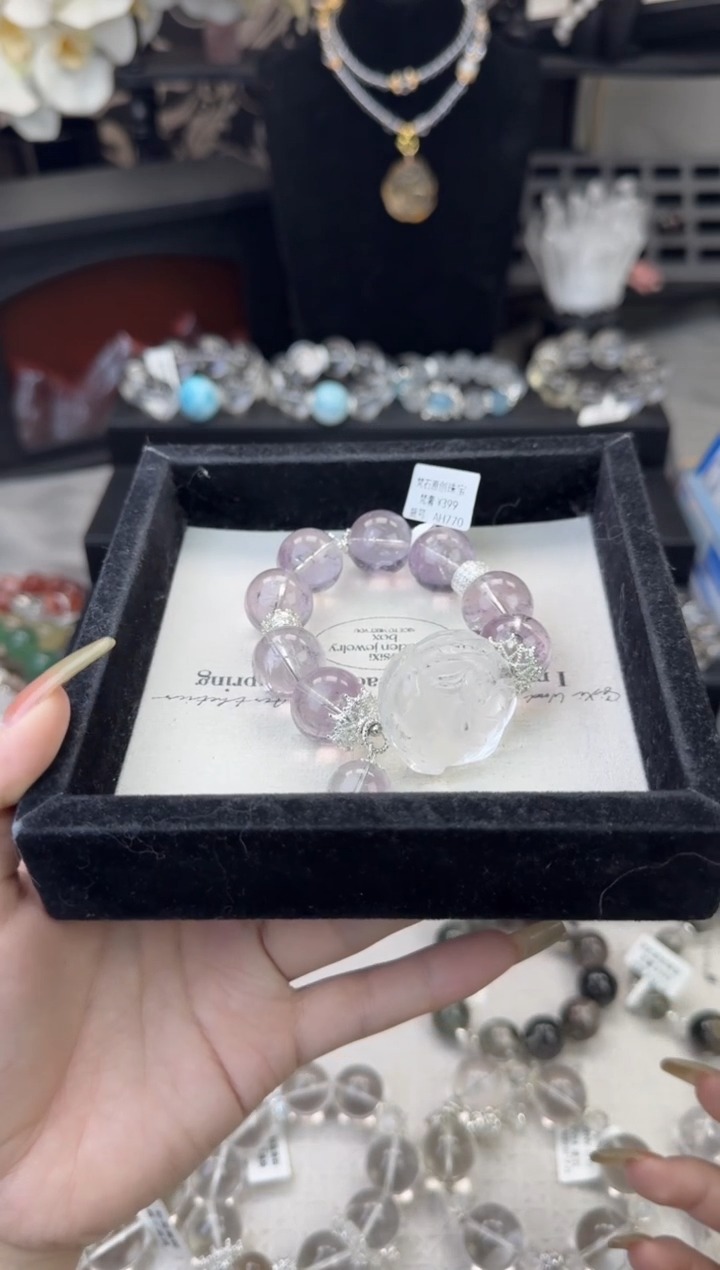 水晶手链未镶嵌天然水晶 多样性发货