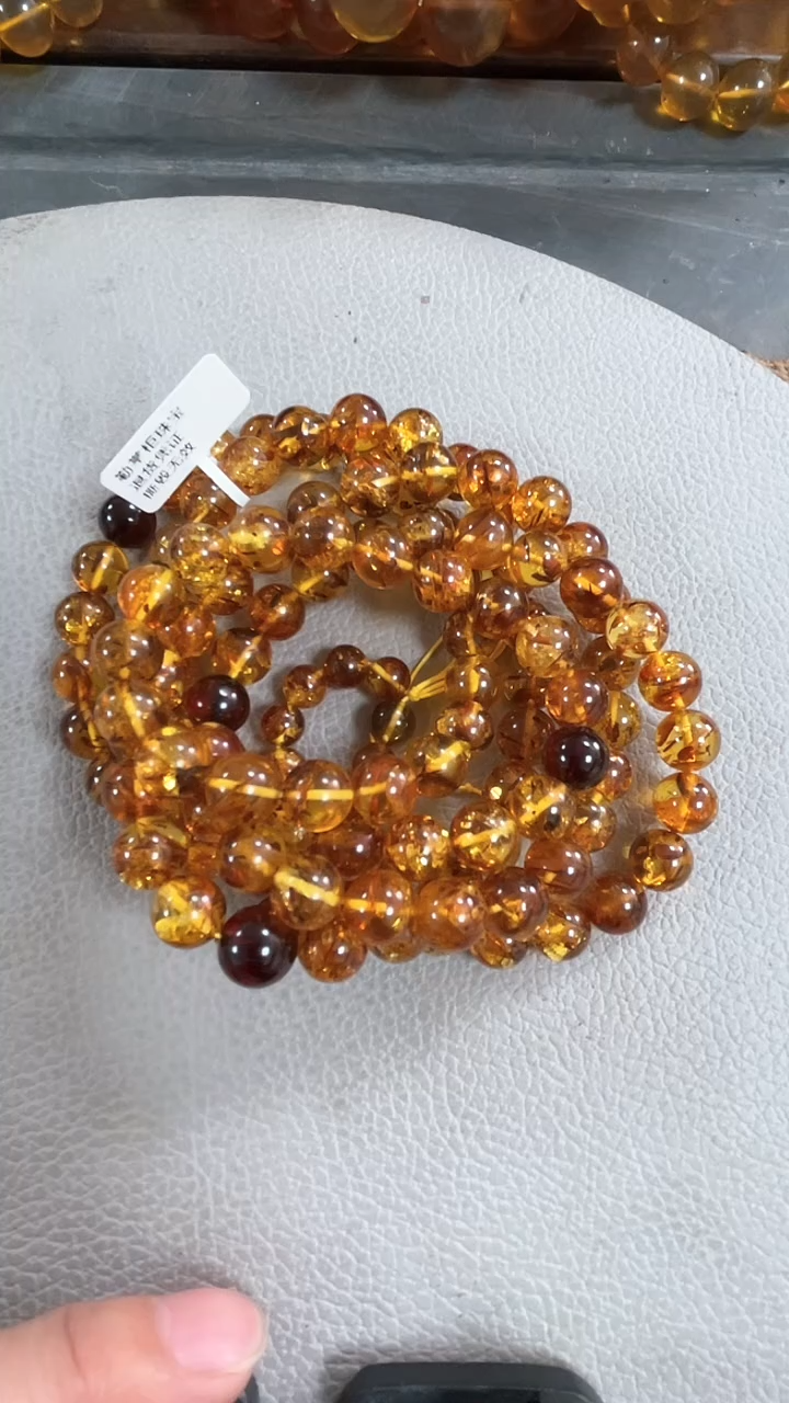 【闪购商品】琥珀（花珀）手串未镶嵌卡9多样发其一