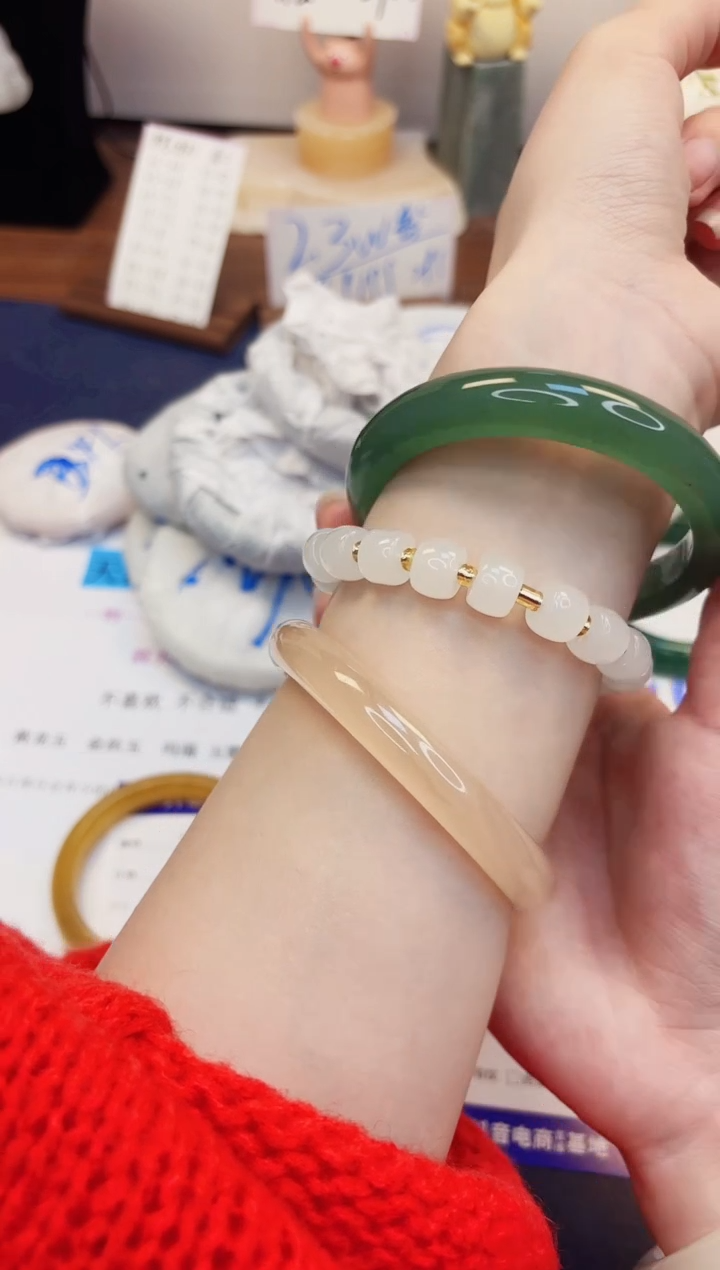 【闪购商品】石英质玉手镯未镶嵌451-东陵玉-圈口60