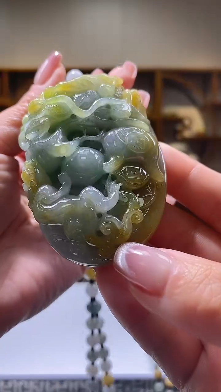 【闪购商品】定制翡翠未镶嵌36/0212/W/龙