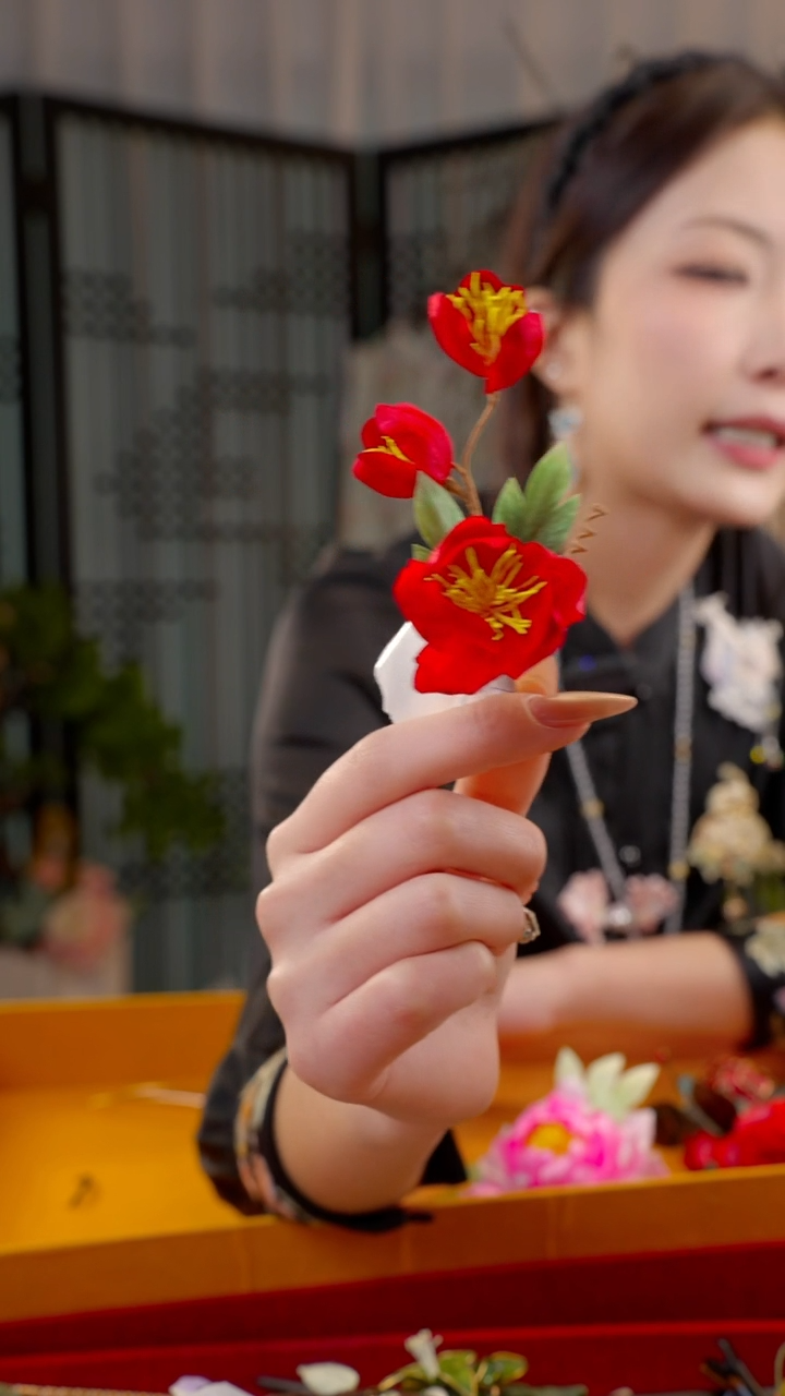 刺绣非遗苏绣绒花