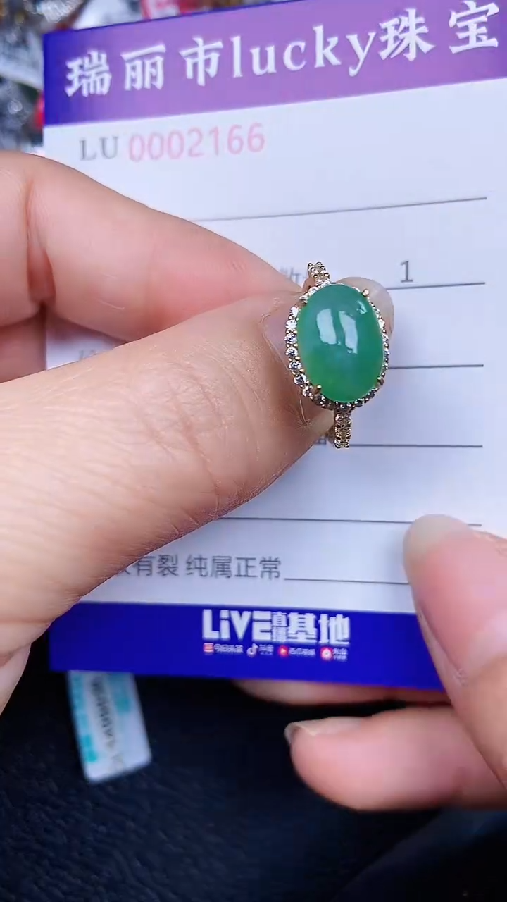 颈饰银S925镶嵌翡翠2166