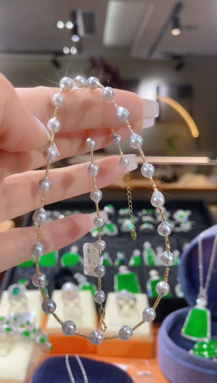 【闪购商品】海水珍珠颈饰18K金镶嵌项链