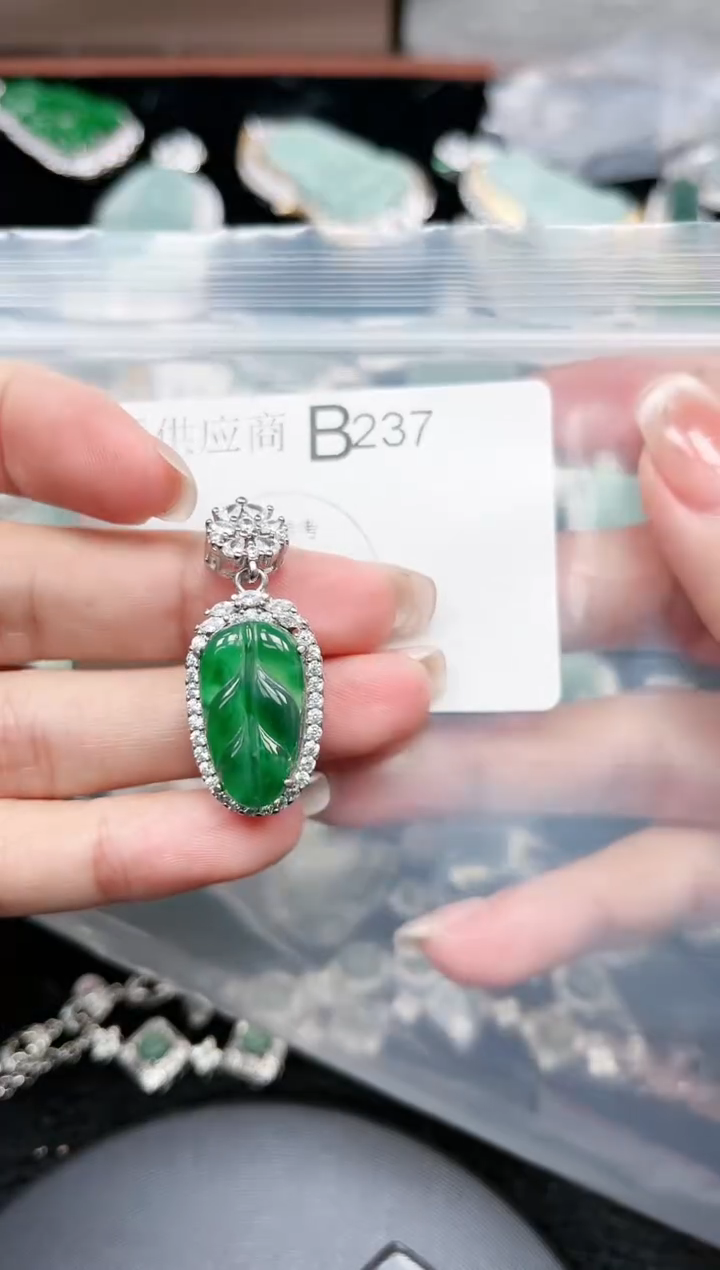 【闪购商品】翡翠颈饰未镶嵌237赠皮绳