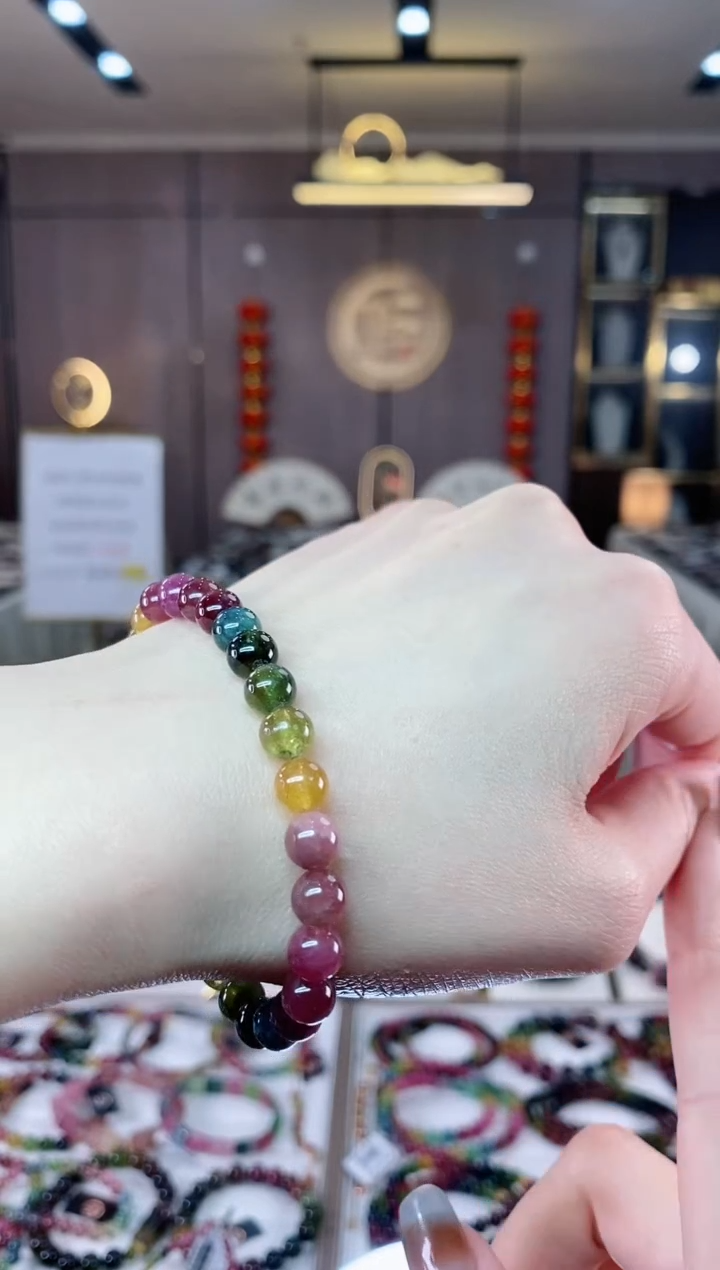 【闪购商品】碧玺单圈手串6mm+未镶嵌一物一证dan