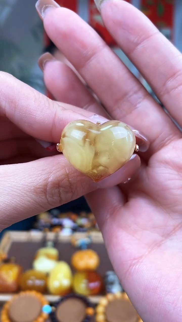 【闪购商品】琥珀裸石银S925镶嵌 基地发货 一物一证 顺丰包邮