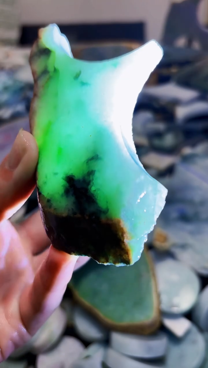 【闪购商品】翡翠颈饰未镶嵌A货白谭1591