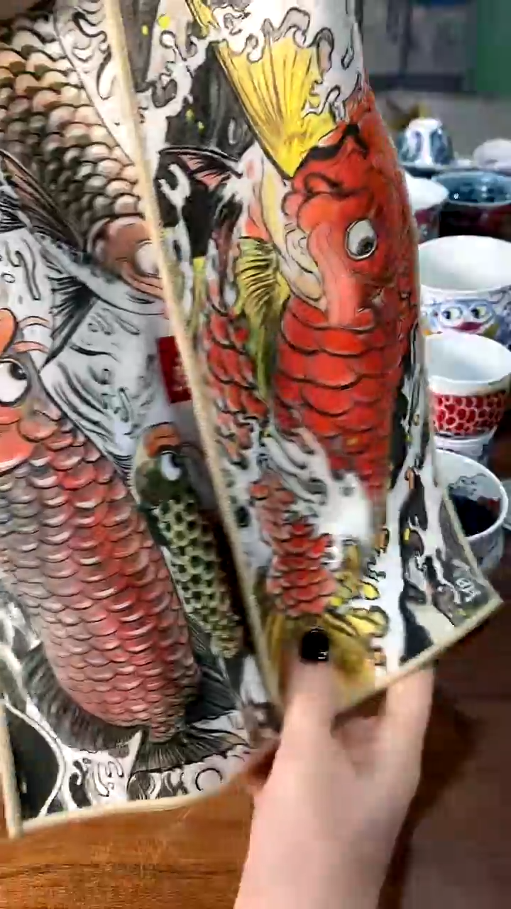 昨明  陶瓷 （活动福利价）龙鱼+三鱼茶巾