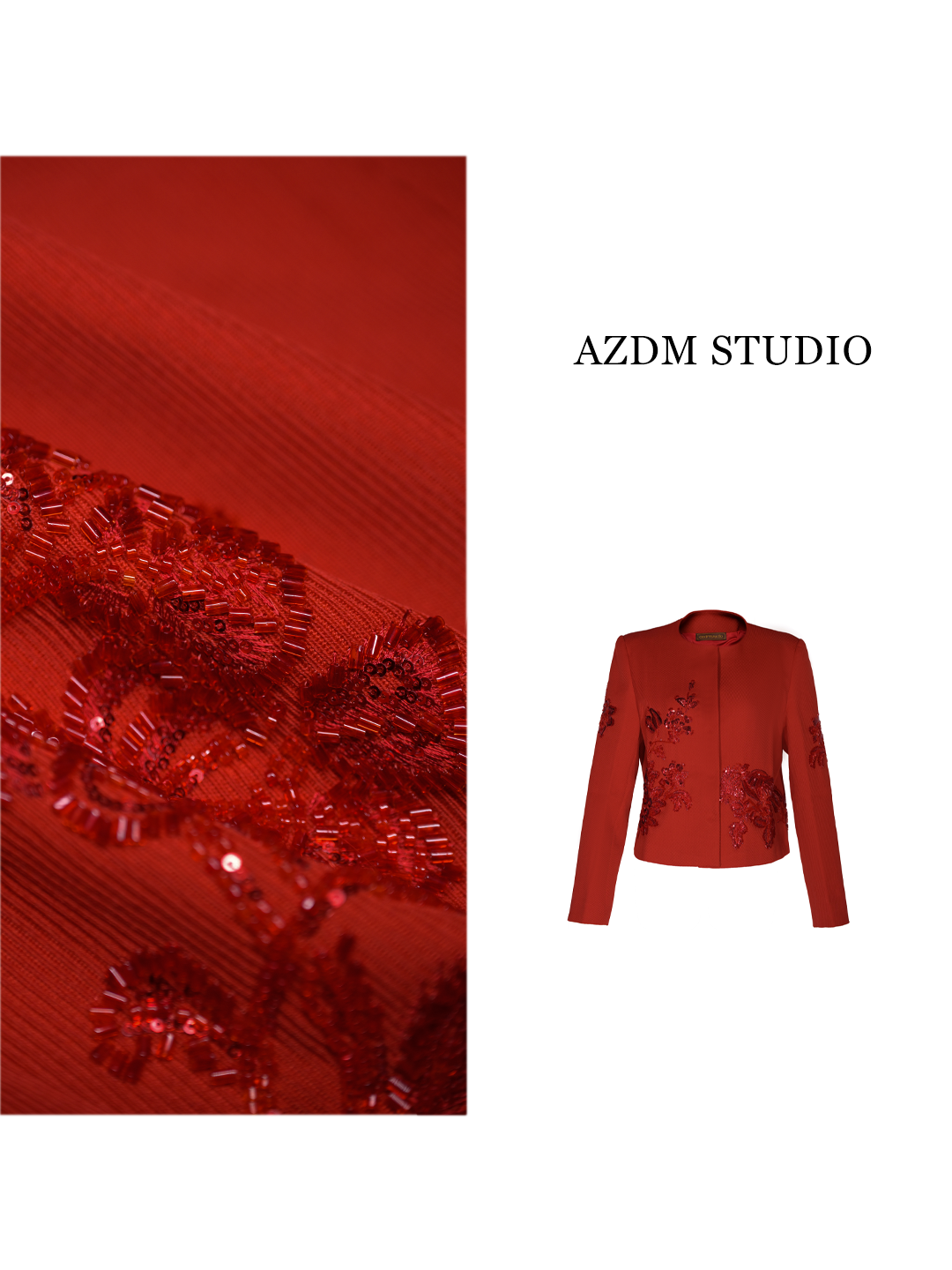 [AZDM]中式钉珠刺绣外套