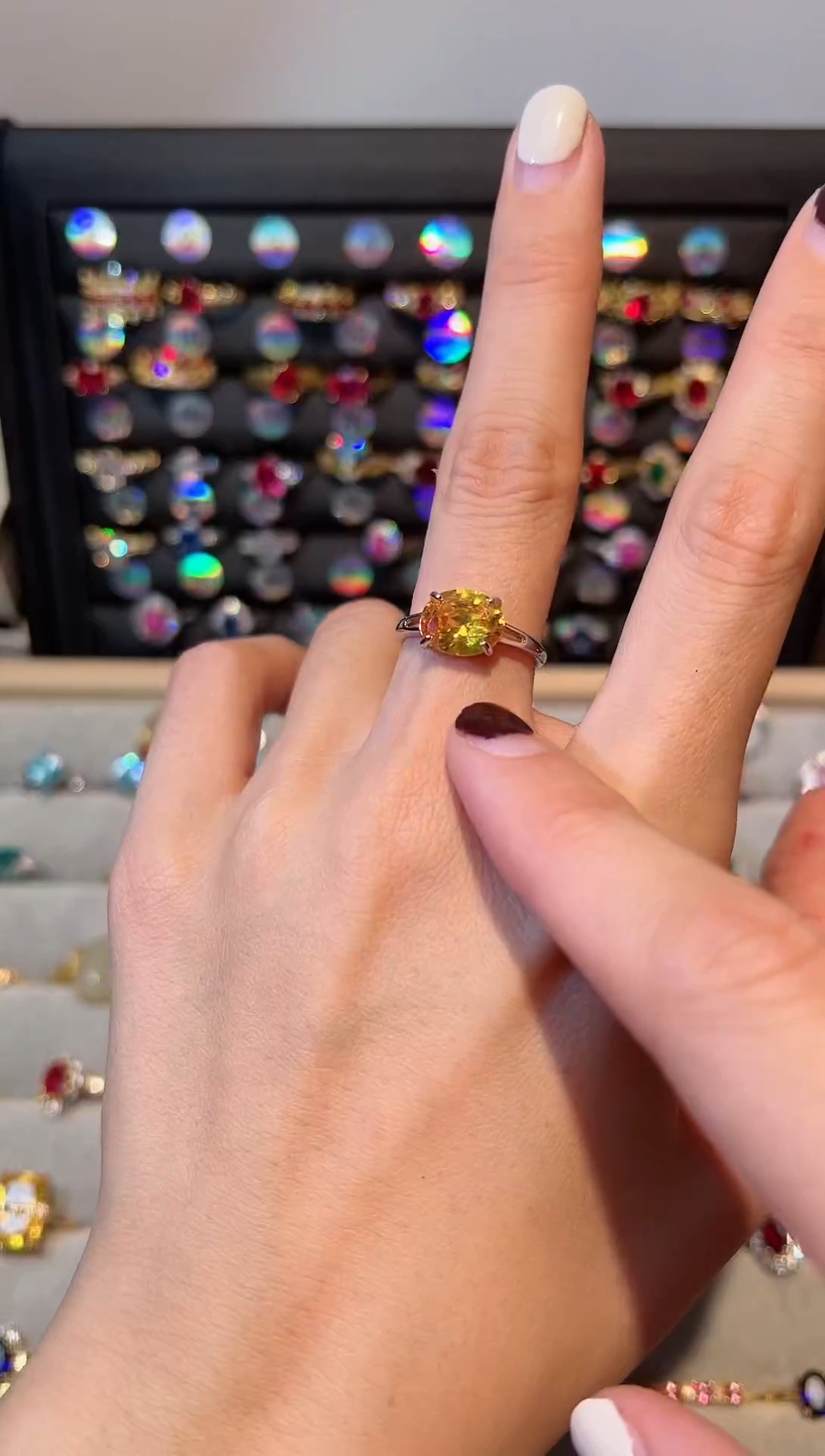 【闪购商品】烟晶戒指银S925镶嵌00000