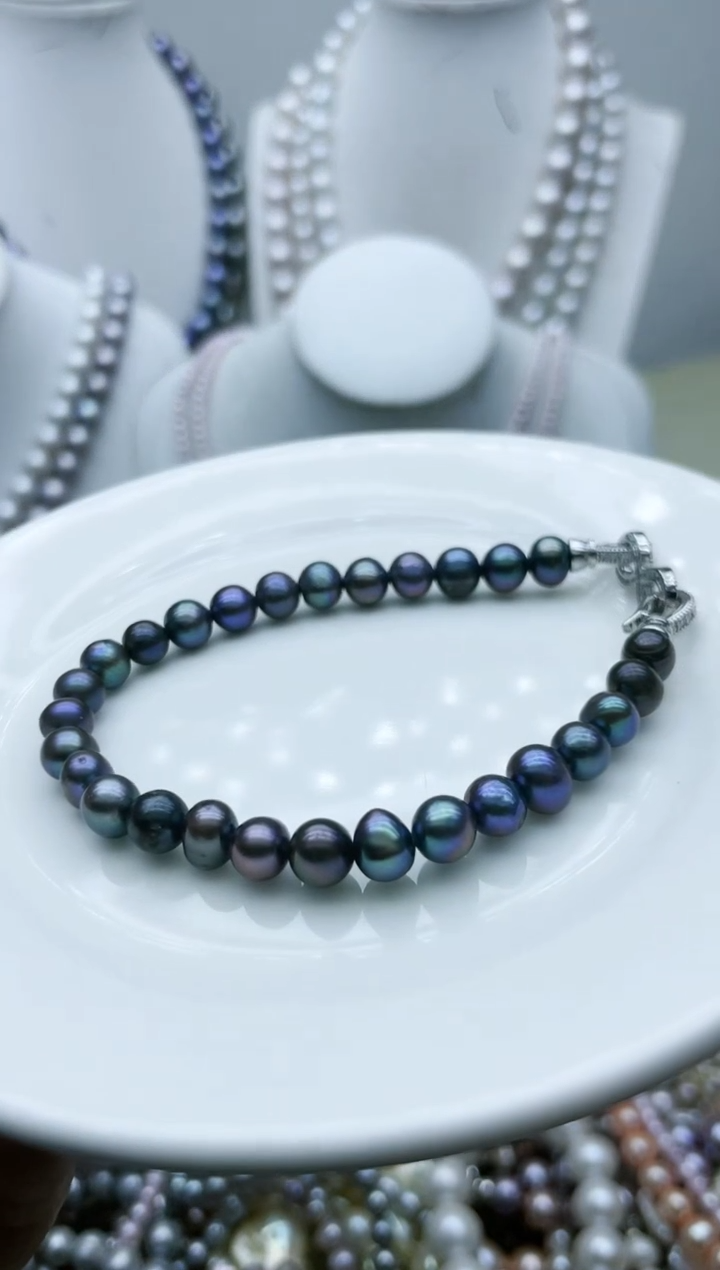 【闪购商品】淡水珍珠颈饰钛钢1