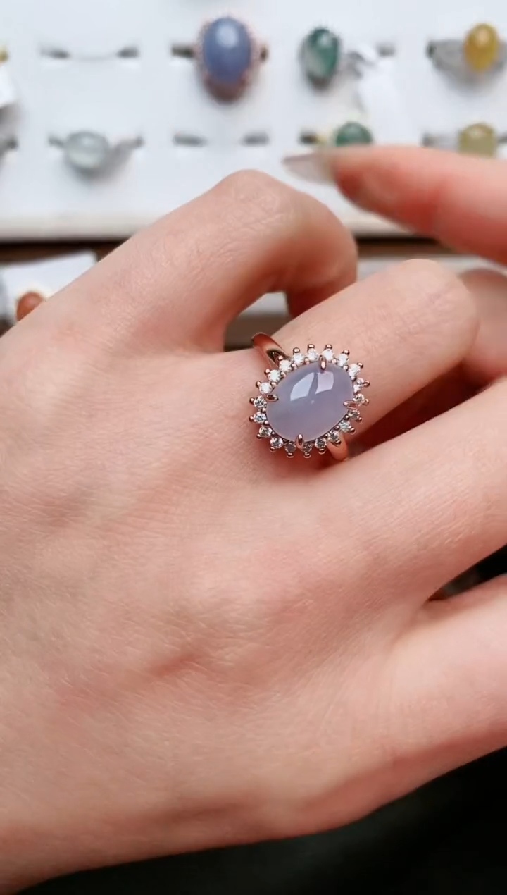 【闪购商品】翡翠戒指银S925镶嵌....