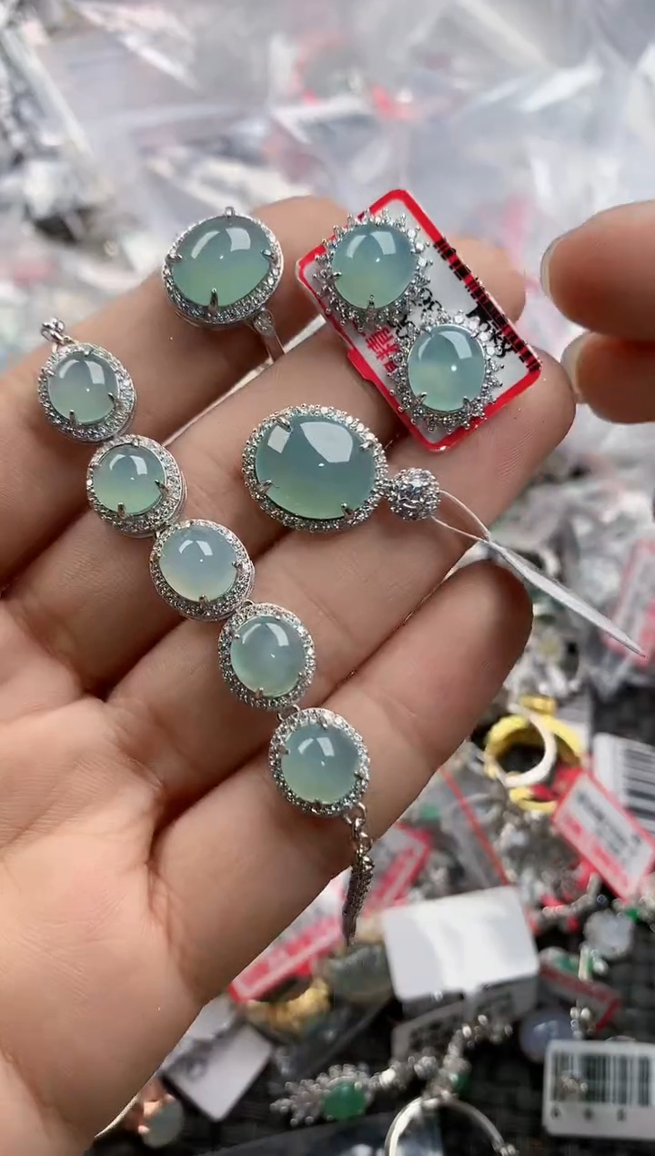 银S925镶嵌戒指翡翠16               5