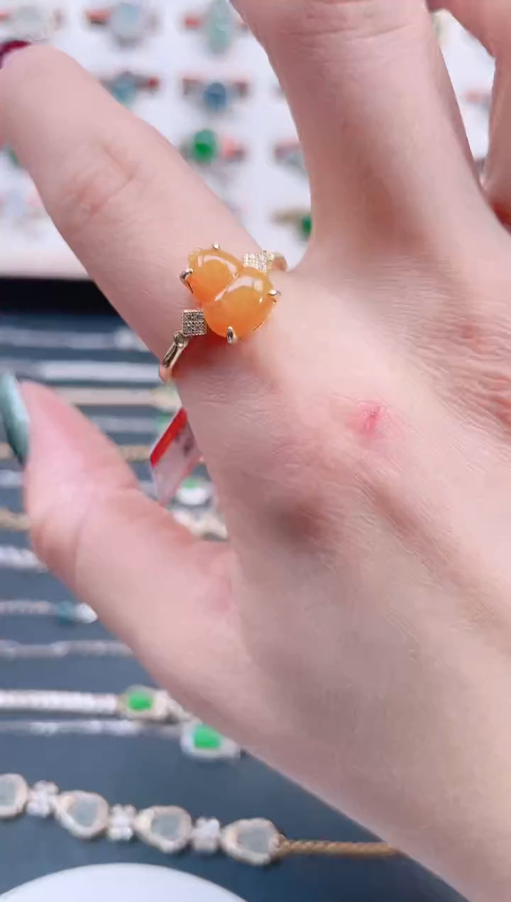 银S925镶嵌戒指翡翠天然翡翠