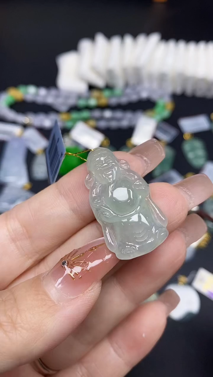 吊坠(不含链)未镶嵌翡翠财神@@A6